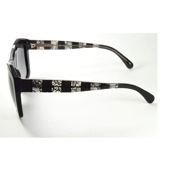 CHANEL 5296 501/S8 Black Lace / Grey Gradient Polarized - Picture 4 of 9